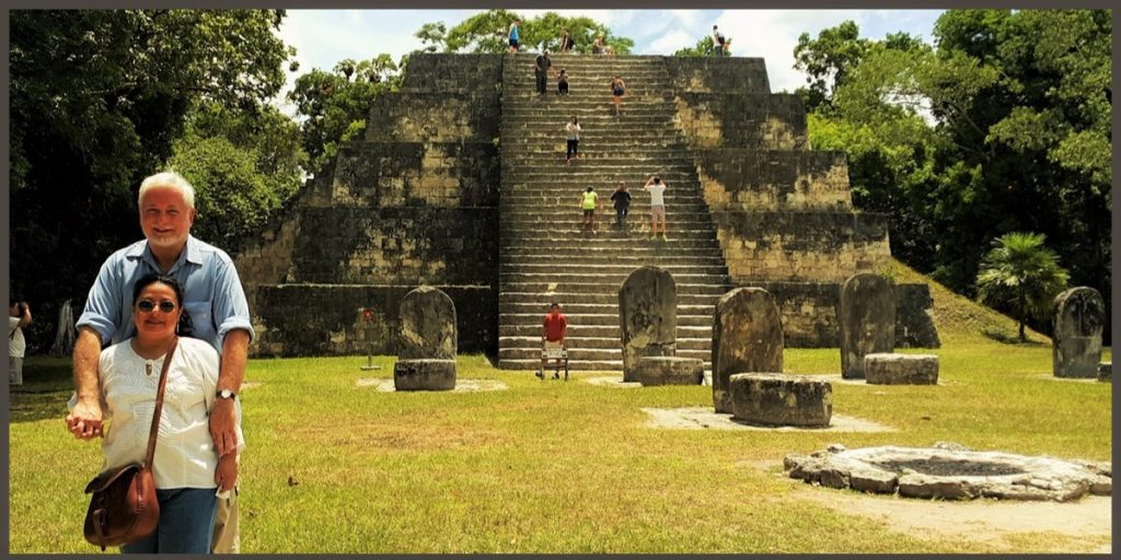 Willem and Monica at the famed ancient Maya city of Tikal, Guatemala.