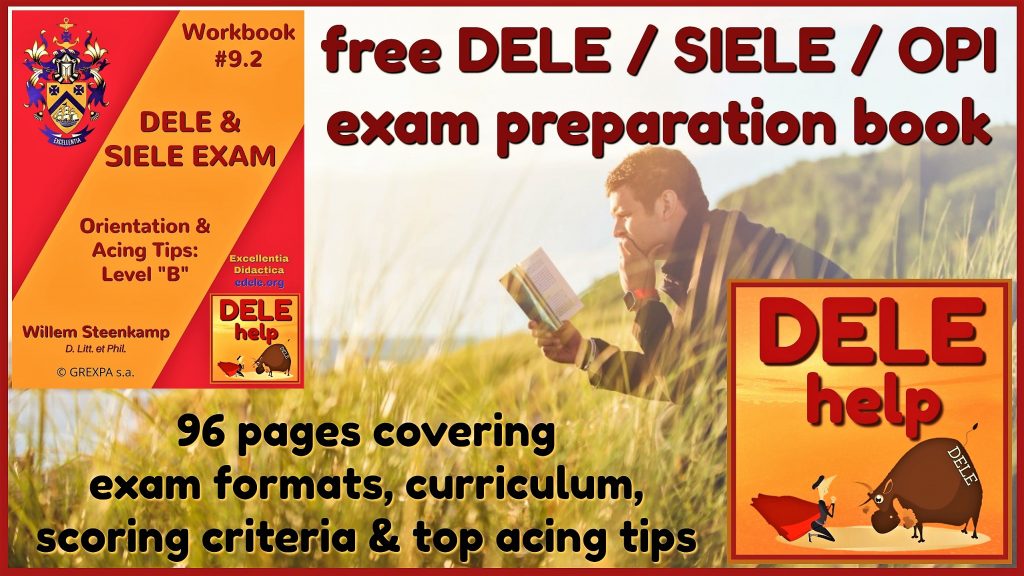 DELEhelp free DELE/SIELE exam preparation book in English